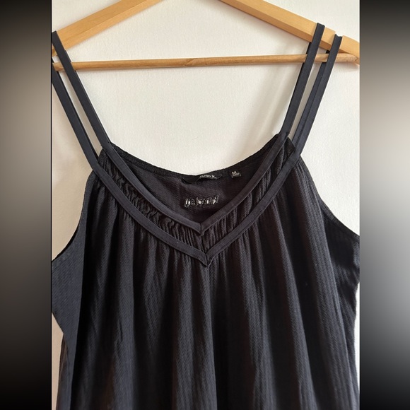 Hurley Black Drop Waist Beach Strappy Classic Maxi Dress Size Medium EUC - Picture 4 of 9